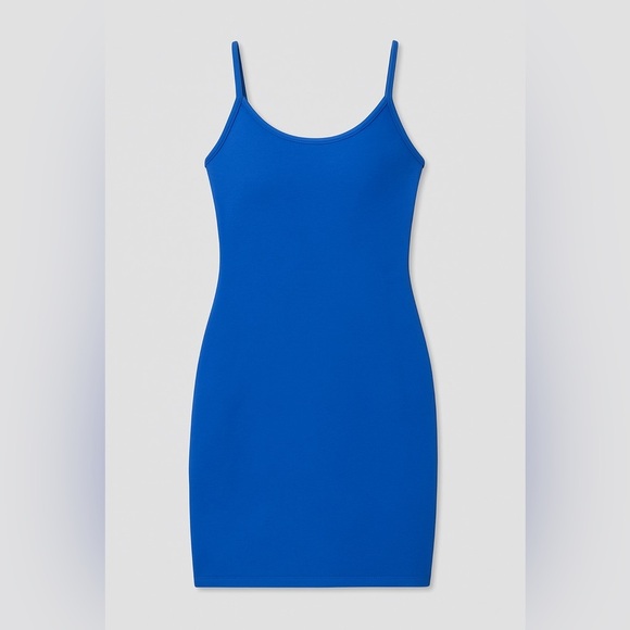 Wild Fable Lapis Blue Bodycon Mini Dress with Adjustable Straps - Size L - Picture 2 of 4